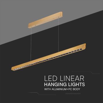 LED Luster na lanku LED/36W/230V 3000/4000/6400K zlatá