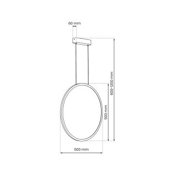 LED Luster na lanku SATURNO LED/28W/230V pr. 50 cm IP44 antracit