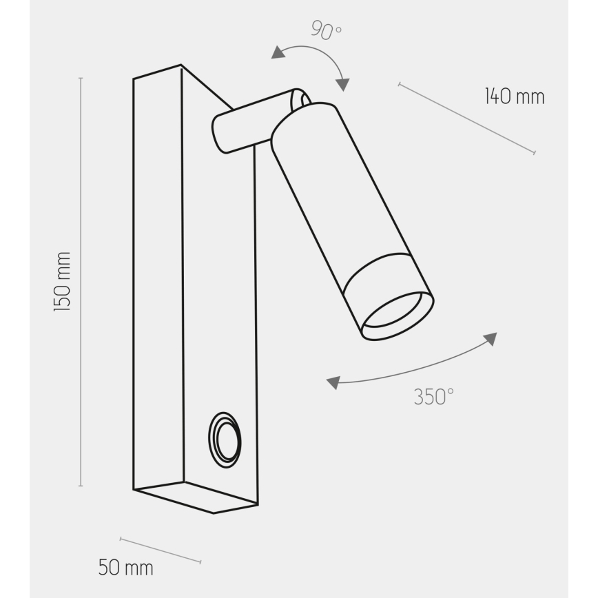 LED Nástenná lampa ENZO LED/3W/230V