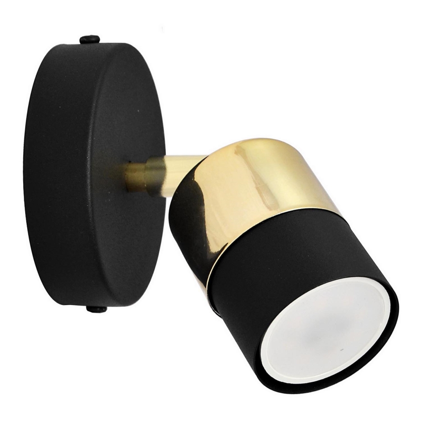 LED Nástenné bodové svietidlo TUBSSON 1xGU10/6,5W/230V čierna/zlatá