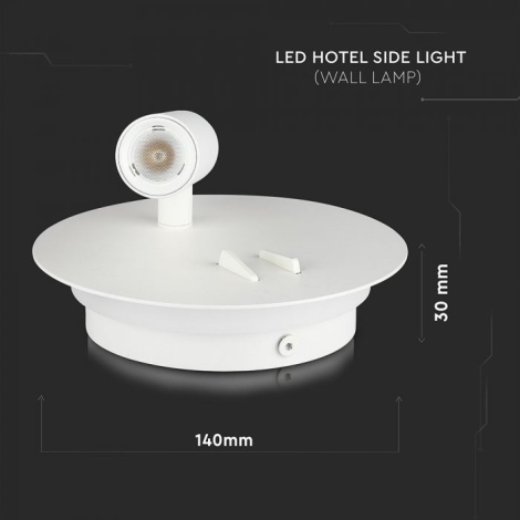 LED Nástenné svietidlo LED/3W/230V + LED/6W/230V 3000K biela