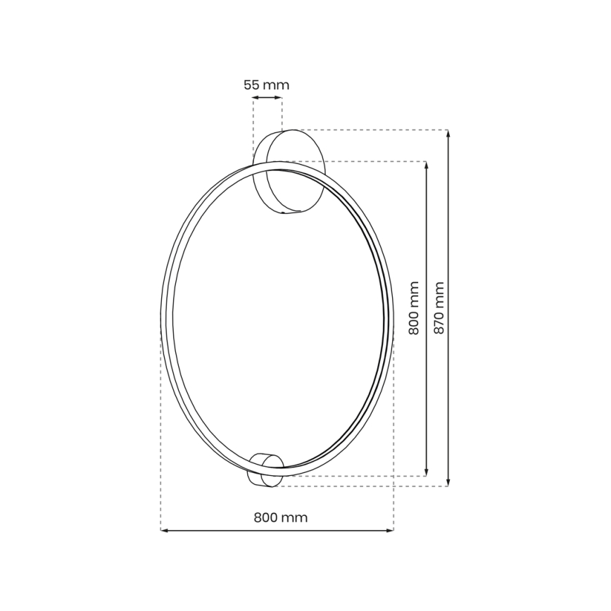 LED Nástenné svietidlo SATURNO LED/46W/230V pr. 80 cm IP44 zlatá