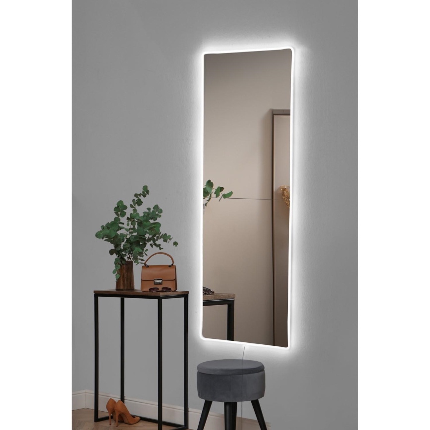 LED Nástenné zrkadlo s podsvietením RECTANGULAR 120x40 cm biela