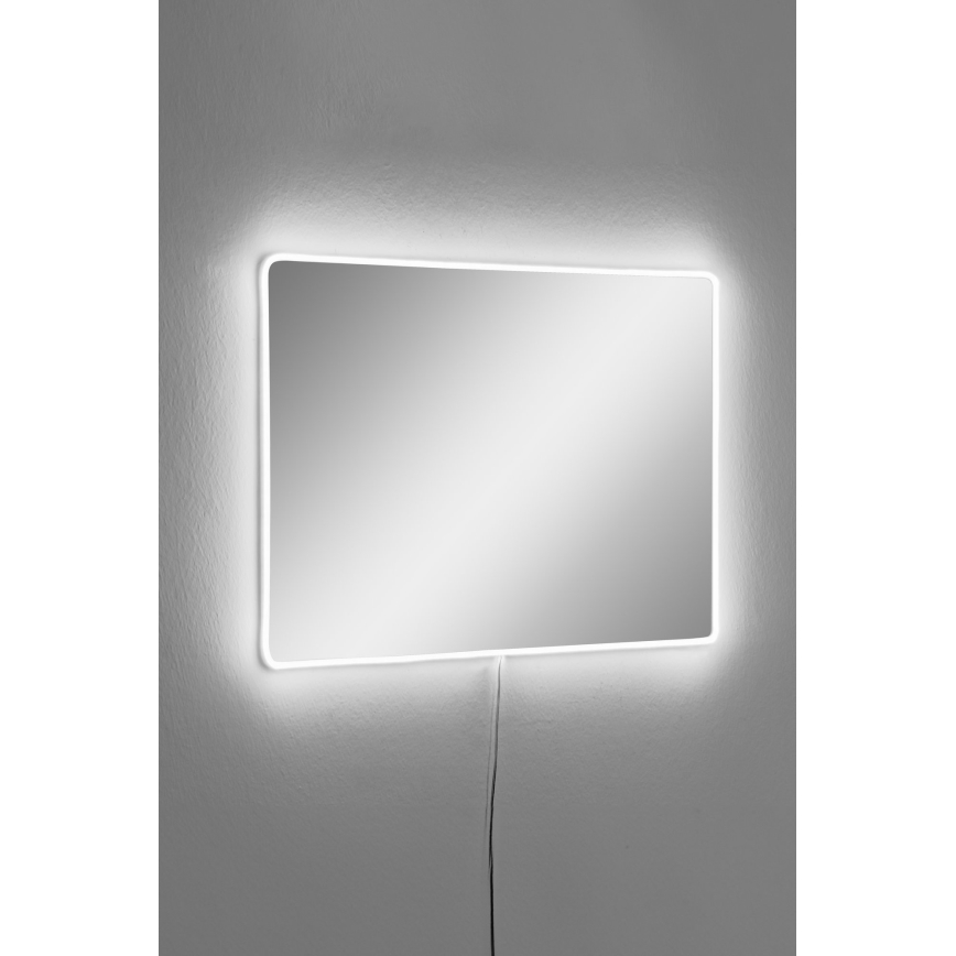 LED Nástenné zrkadlo s podsvietením RECTANGULAR 60x40 cm biela