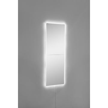 LED Nástenné zrkadlo s podsvietením RECTANGULAR 80x20 cm biela