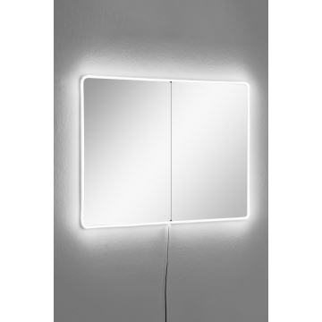 LED Nástenné zrkadlo s podsvietením RECTANGULAR 80x60 cm biela