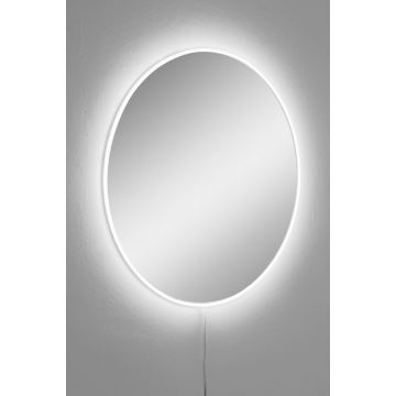 LED Nástenné zrkadlo s podsvietením ROUND pr. 40 cm biela