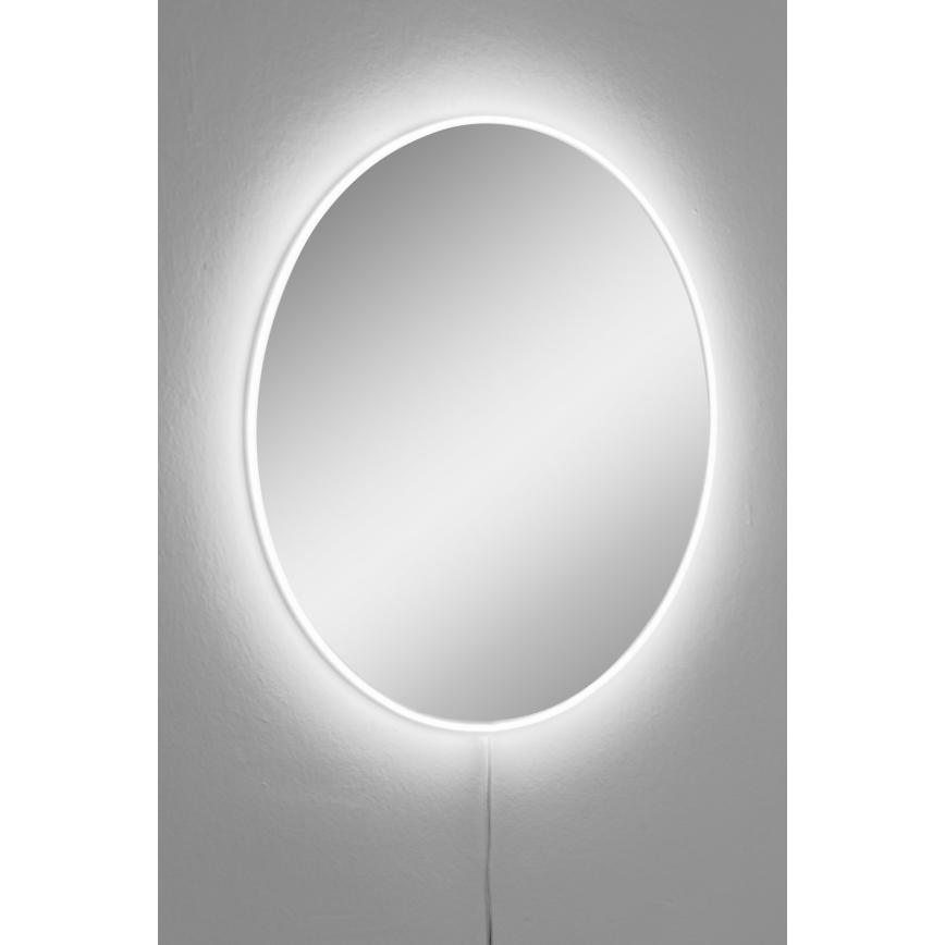 LED Nástenné zrkadlo s podsvietením ROUND pr. 40 cm biela