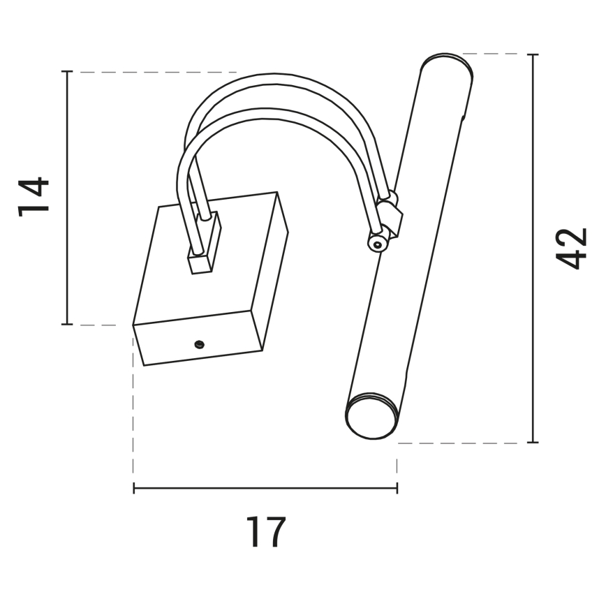 LED Obrazové svietidlo LED/9W/230V 3000K 42 cm chróm