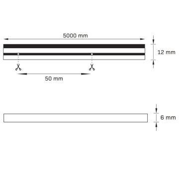 LED Pásik NEON 5m LED/30W/24V zelená IP65