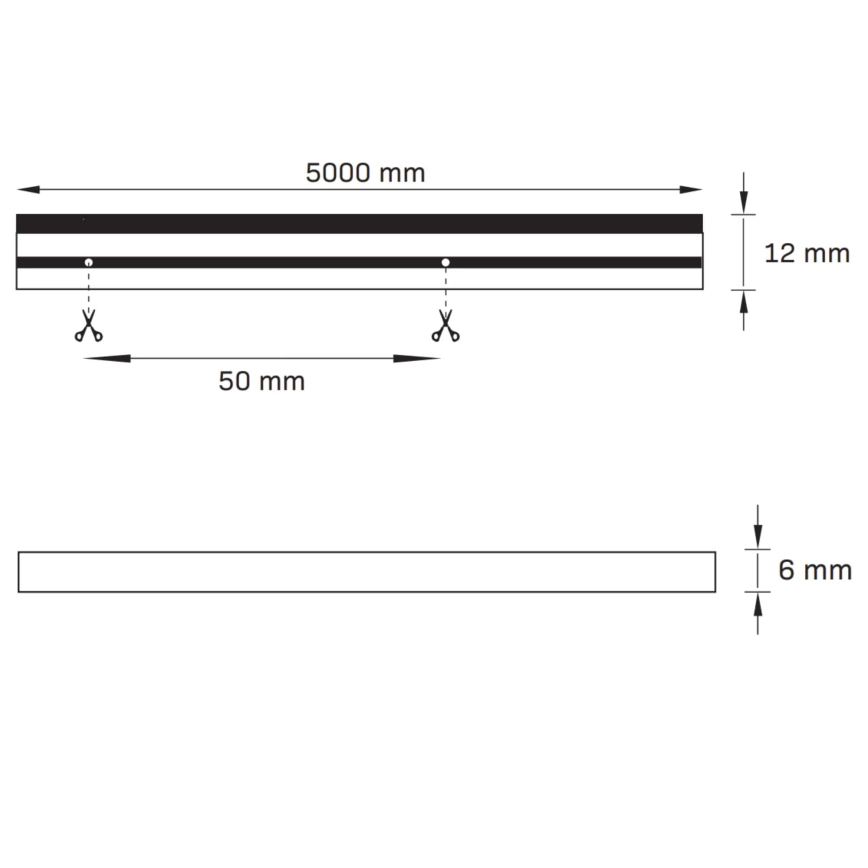 LED Pásik NEON 5m LED/40W/24V modrá IP65