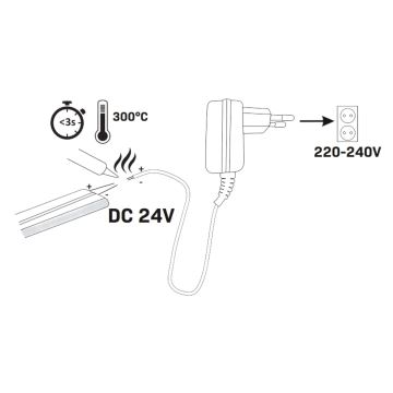 LED Pásik NEON 5m LED/40W/24V oranžová IP65