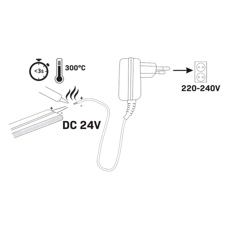 LED Pásik NEON 5m LED/40W/24V oranžová IP65