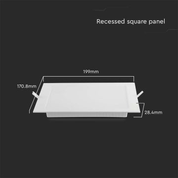 LED Podhľadové svietidlo LED/12W/230V 3000K