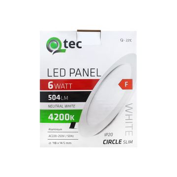 LED Podhľadové svietidlo QTEC LED/6W/230V 4200K pr. 11,8 cm