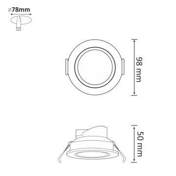 LED Podhľadové svietidlo VENUS LED/7W/230V strieborná guľaté