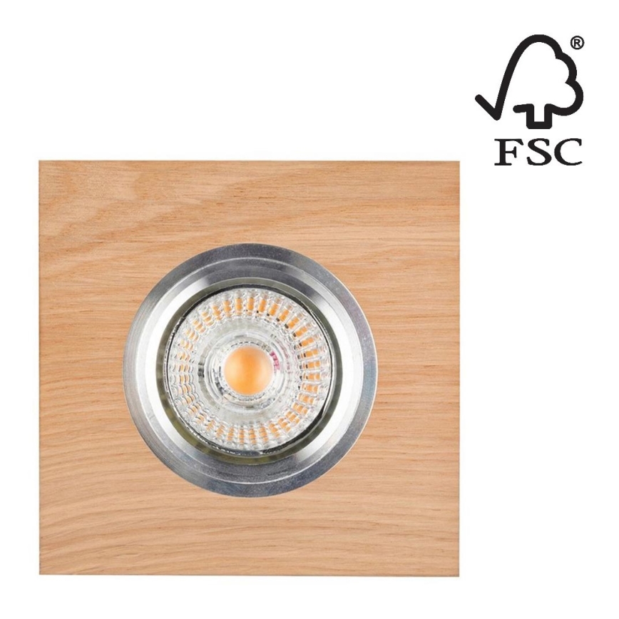 LED Podhľadové svietidlo VITAR 1xGU10/5W/230V CRI 90 dub – FSC certifikované