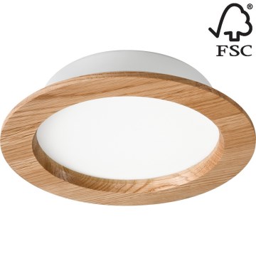 LED Podhľadové svietidlo WOODY SPOT LED/16,5W/230V 4000K dub ø 18,5 cm