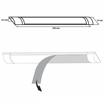 LED Podlinkové svietidlo LED/30W/230V 4000K 90 cm biela