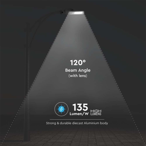 LED Pouličná lampa SAMSUNG CHIP LED/50W/230V 4000K šedá