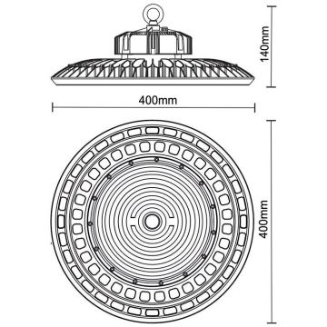 LED Priemyselné svietidlo UFO HIGHBAY LED/200W/230V 5000K IP65