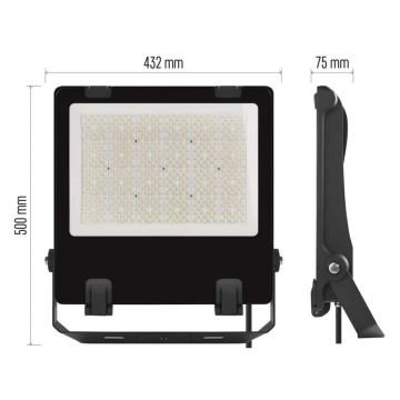 LED Reflektor AVENO LED/300W/230V 4000K IP66 čierna