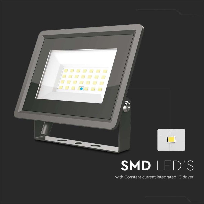 LED Reflektor LED/20W/230V 6500K IP65 čierna