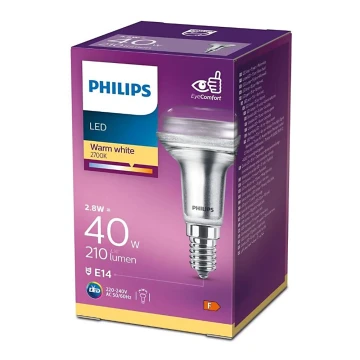 LED Reflektorová žiarovka Philips E14/2,8W/230V 2700K