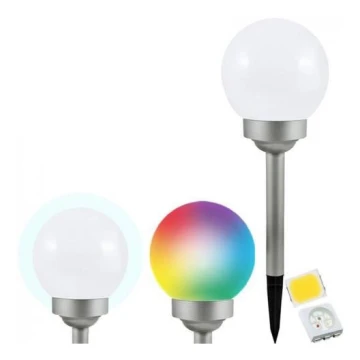 LED RGB Solárna lampa BALL LED/0,2W/AA 1,2V/600mAh IP44