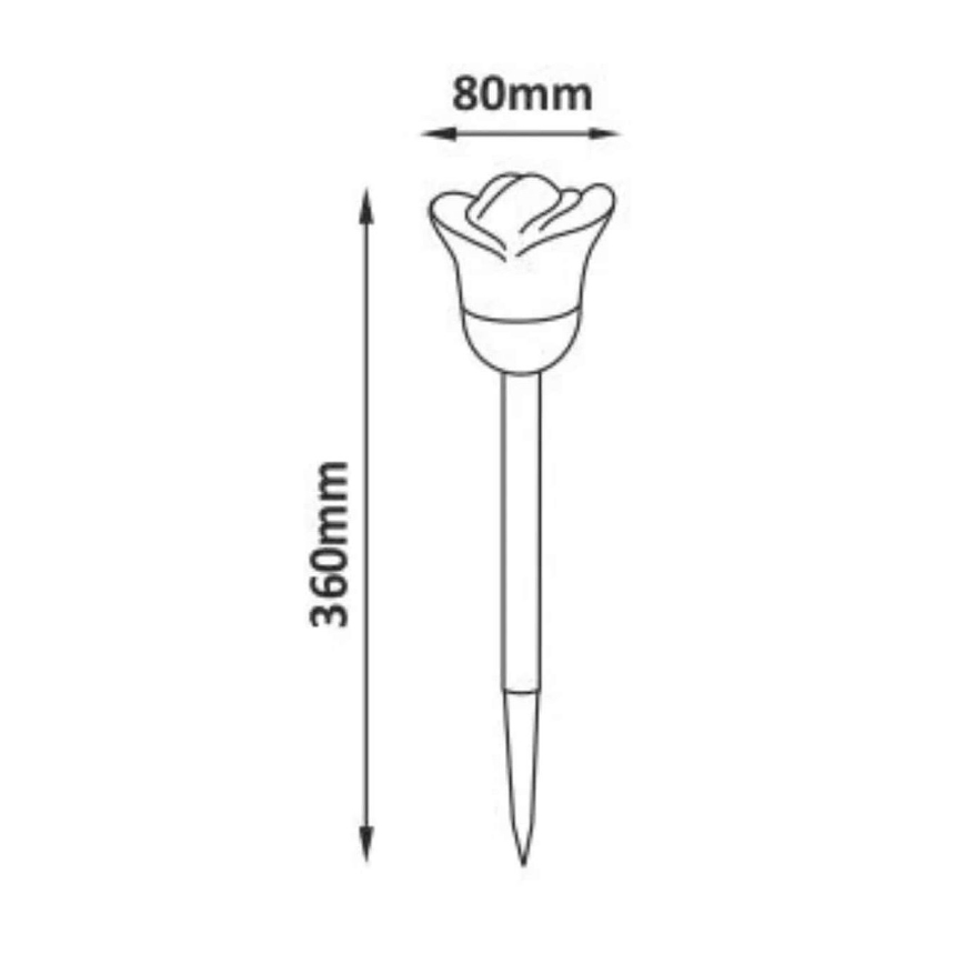 LED RGB Solárne svietidlo ROSE LED/1,2V IP44