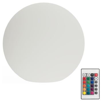 LED RGB Stmievateľná vonkajšia lampa GLOBO 1xE27/8,5W/230V pr. 40 cm IP44 + diaľkové ovládanie