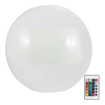 LED RGBW Solárna lampa BALL LED/1,2V pr. 40 cm IP65 + diaľkové ovládanie