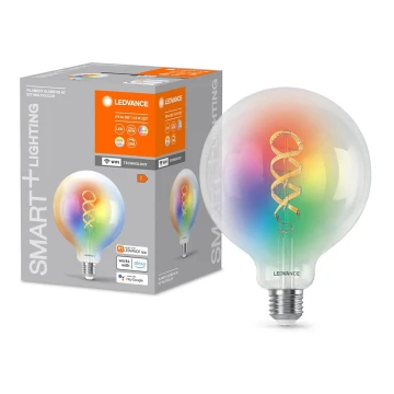 LED RGBW Stmievateľná žiarovka SMART+ FILAMENT E27/4,8W/230V 2700-6500K Wi-Fi - Ledvance