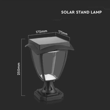 LED Solárna lampa LED/2W/3,7V 3000/6000K IP65