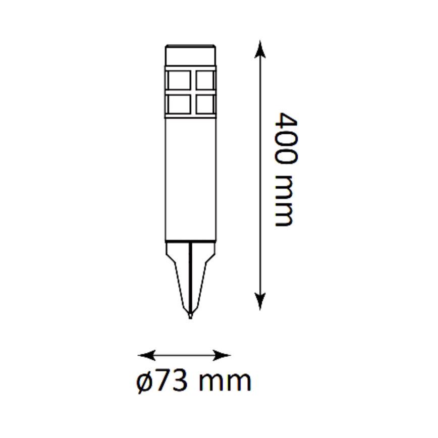 LED Solárna lampa MARK LED/1,2V IP44