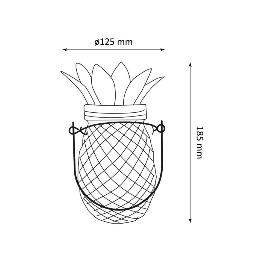 LED Solárne svietidlo JAR LED/1,2V IP44 ananás