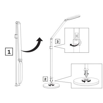 LED Stmievateľná dotyková stojacia lampa FERRARA LED/13W/230V 3000/4000/6000K biela