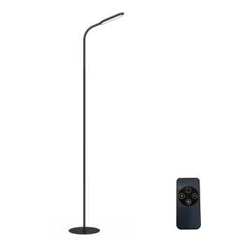 LED Stmievateľná stojacia lampa LED/10W/230V 3000/4000/6000K čierna + diaľkové ovládanie