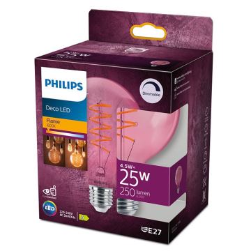 LED Stmievateľná žiarovka DECO Philips G93 E27/4,5W/230V 1800K