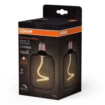 LED Stmievateľná žiarovka DECOR FILAMENT E27/3,5W/230V 1800K čierna - Osram