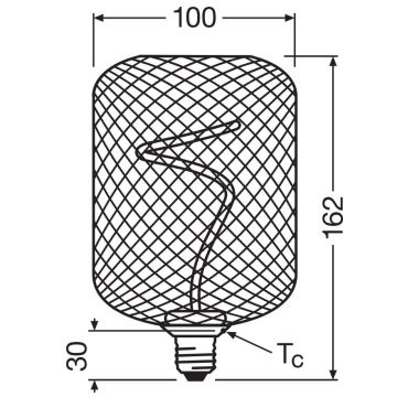 LED Stmievateľná žiarovka DECOR FILAMENT E27/3,5W/230V 1800K čierna - Osram