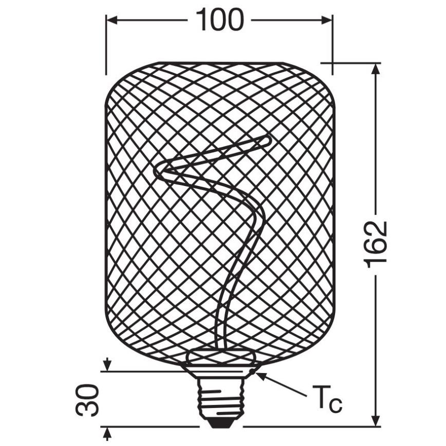 LED Stmievateľná žiarovka DECOR FILAMENT E27/3,5W/230V 1800K čierna - Osram