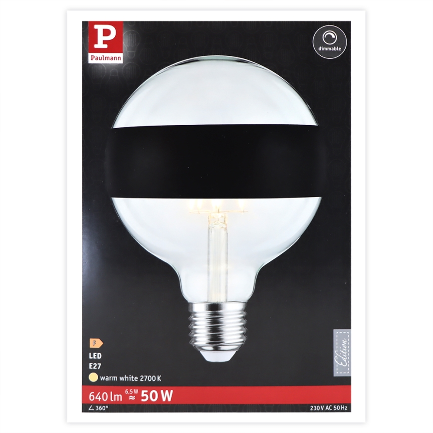 LED Stmievateľná žiarovka GLOBE E27/6,5W/230V 2700K - Paulmann 28682