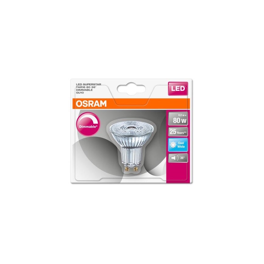 LED Stmievateľná žiarovka GU10/8W/230V 4000K - Osram