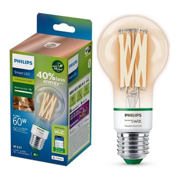 LED Stmievateľná žiarovka Philips A60 E27/4,3W/230V 2700-4000K CRI 90 Wi-Fi