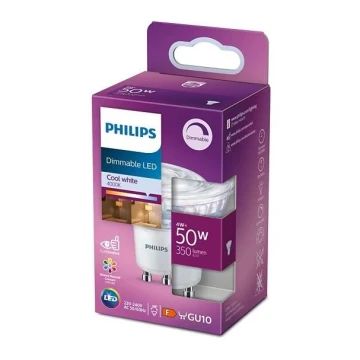 LED Stmievateľná žiarovka Philips GU10/4W/230V 4000K