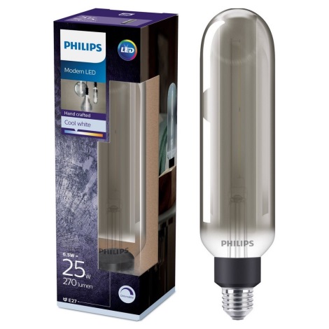 LED Stmievateľná žiarovka SMOKY VINTAGE Philips T65 E27/6,5W/230V