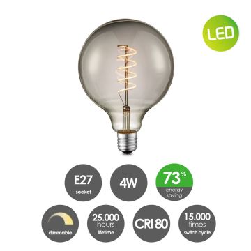 LED Stmievateľná žiarovka VINTAGE EDISON G125 E27/4W/230V 2200K