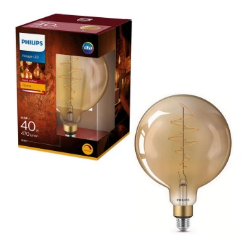 LED Stmievateľná žiarovka VINTAGE Philips G200 E27/6,5W/230V