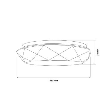 LED Stmievateľné kúpeľňové svietidlo GALAXY LED/48W/230V pr. 38 cm 3000-6000K IP44 + diaľkové ovládanie